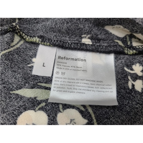 Reformation Jam Floral Wrap Tie Top Size L Womens - Picture 4 of 12